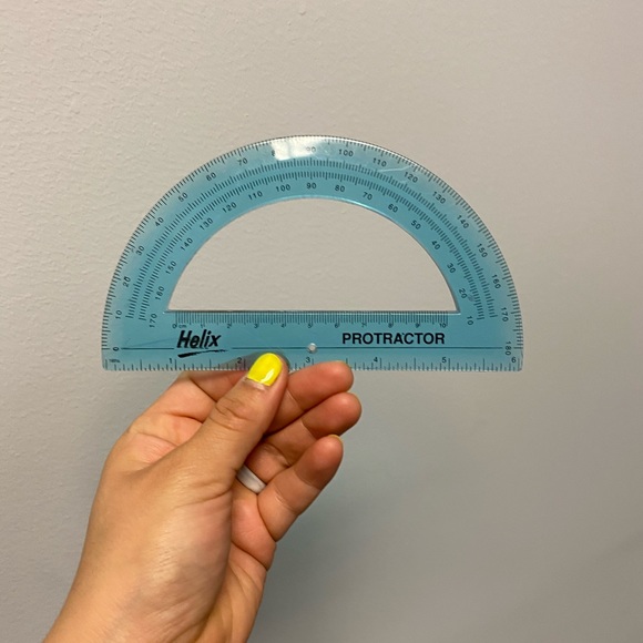 Cute Blue Protractor / Ruler - Picture 2 of 3